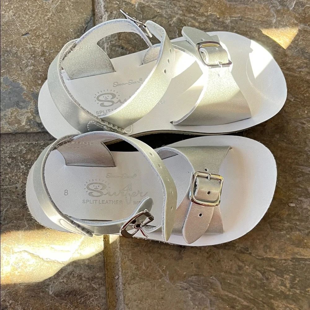 Salt Water Sandals by Hoy Kids Metallic Sandals - Picture 2 of 8